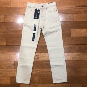 NWT U.S. Polo Assn Boys Straight Stretch Twill Ivory Pant Size 10